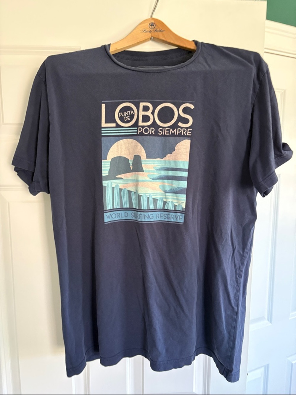Patagonia Navy Graphic 'Lobos Por Siempre' Short Sleeve Tee